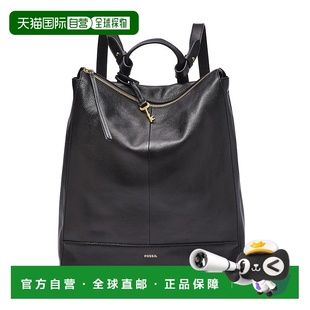 Fossil 女士 Elina 皮革可转换双肩包 黑色 【美国奥莱】直发