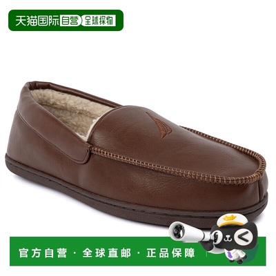 自营 Nautica男士人造毛皮内衬拖鞋-椰子荷包 美国奥莱直发一脚蹬