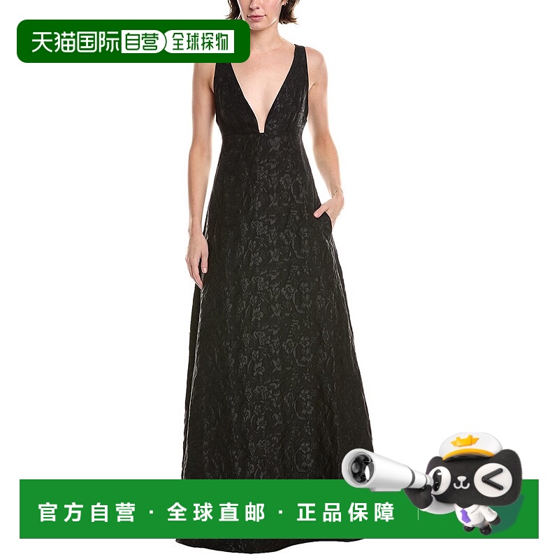 自营Rebecca Taylor花朵长裙-黑色 美国奥莱直发
