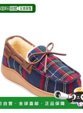 自营Dearfoams Men's Pierce Microsuede Moccasin House Shoe Sl