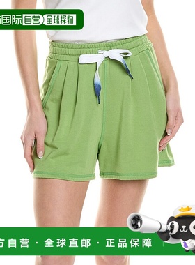 自营Stateside 柔软羊毛褶皱短裤 - 绿色 美国奥莱直发