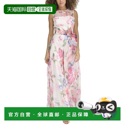 自营Eliza J Printed Organza Jumpsuit - pink 美国奥莱直发