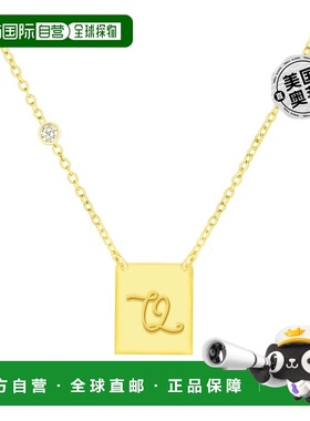 savvy cie jewels18K 镀金纯银项链，镶嵌 CZ - 黄色-q 【美国奥