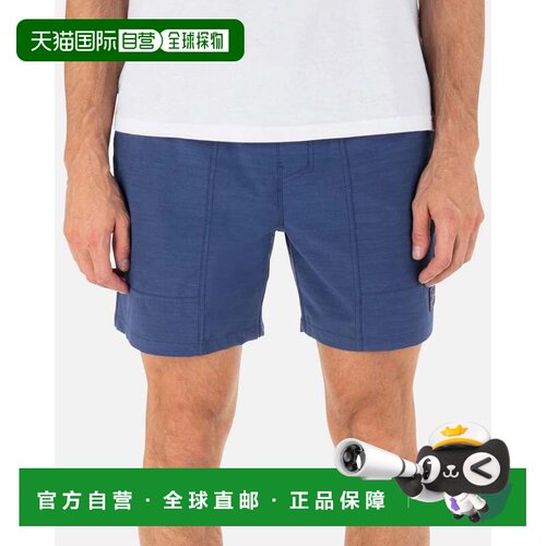 自营Hurley Phantom Naturals Baja Volley Walkshorts男士蓝色抽