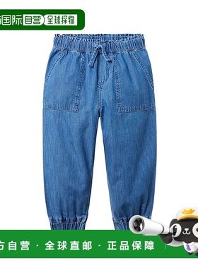 自营janie and jack珍妮和杰克The Chambray慢跑裤-中号 美国奥莱