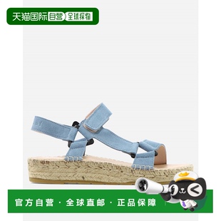 美国奥莱直发 格子蓝 自营 manebi格子蓝徒步凉鞋