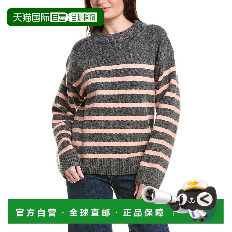 自营English Factory Striped Crewneck Sweater - grey 美国奥莱