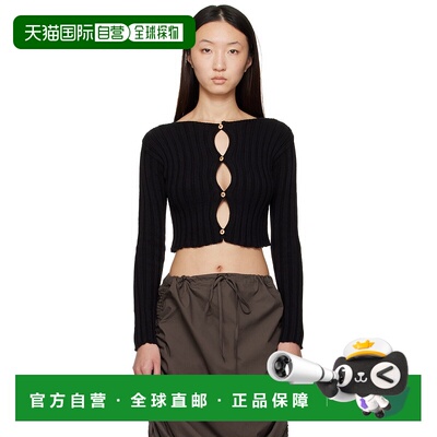 1h可退 香港直邮潮奢 Baserange 女士 黑色 Macau 开衫 PUMAC针织