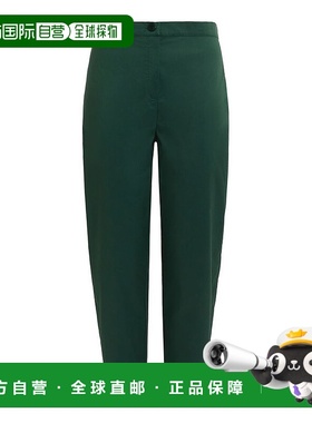 自营 marina rinaldi原因-深绿色 美国奥莱直发休闲裤女裤直筒裤