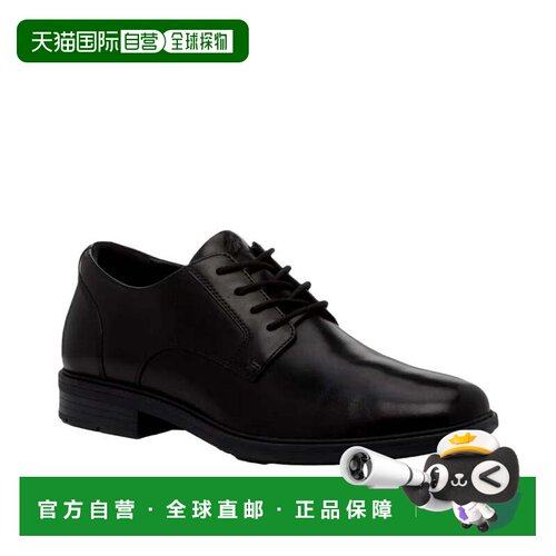 自营Hush Puppies Finn Oxford男士黑色皮革杏仁脚趾礼服鞋ZAP260
