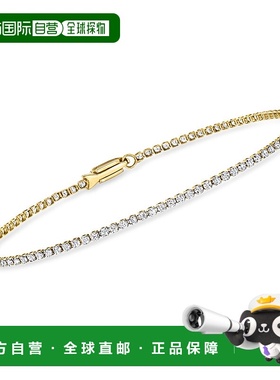 自营 RS Pure by Ross-Simons 14kt 黄金钻石网球手链 - 8 英寸