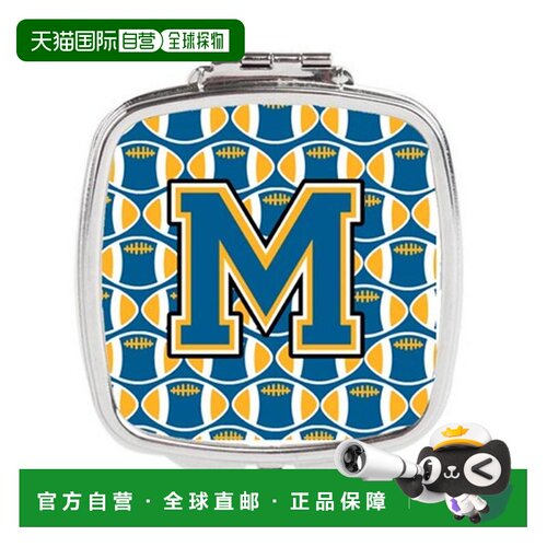 自营Carolines Treasures CJ1077-MSCM 字母 M 足球蓝色和金正品
