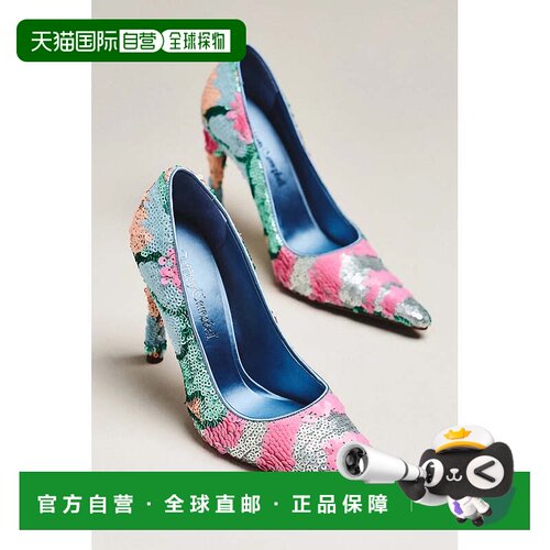 自营jeffrey campbell好亮片高跟鞋-蓝绿色 美国奥莱直发