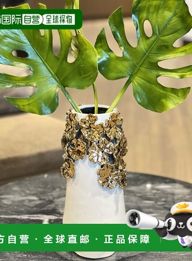 自营 vivience白色花瓶金色上部细节 - 白色 美国奥莱直发