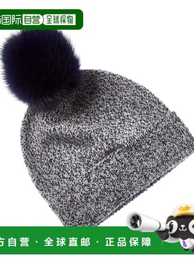 自营sofiacashmere Marl羊绒帽-海军蓝 美国奥莱直发针织帽
