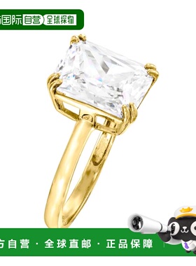 自营max + stone14k黄金4.25 CTW CZ纸牌戒指-黄色 美国奥莱直发