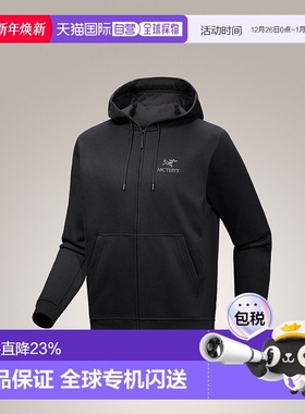 加拿大直邮始祖鸟Emblem Fleece男款拉链徽标连帽修身卫衣