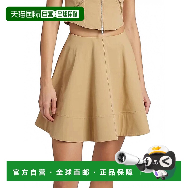 自营a.l.c.Ella Stretch Cotton Mini Skirt In Desert Beige - d