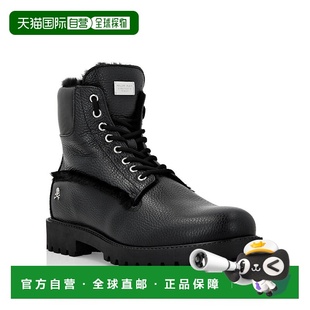 自营 philipp plein猎人皮靴，内衬羊毛 - 黑色 美国奥莱直发男鞋