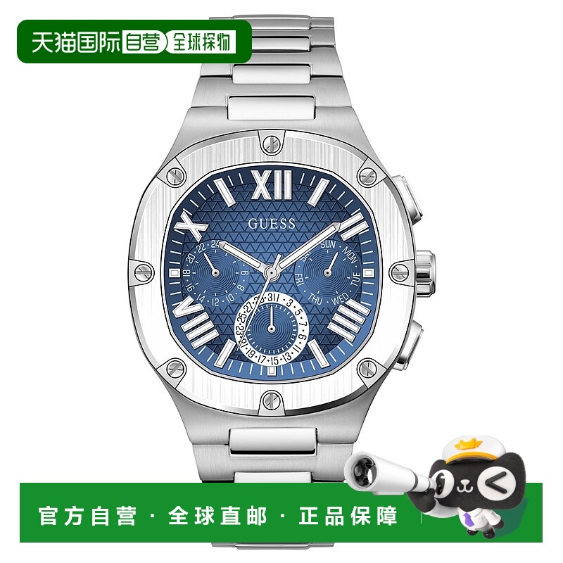 自营Guess Men's Headline Blue Dial Watch - blue 美国奥莱直发