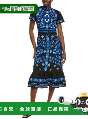 自营 Johnny Was Stephany Midi连衣裙-蓝色 美国奥莱直发