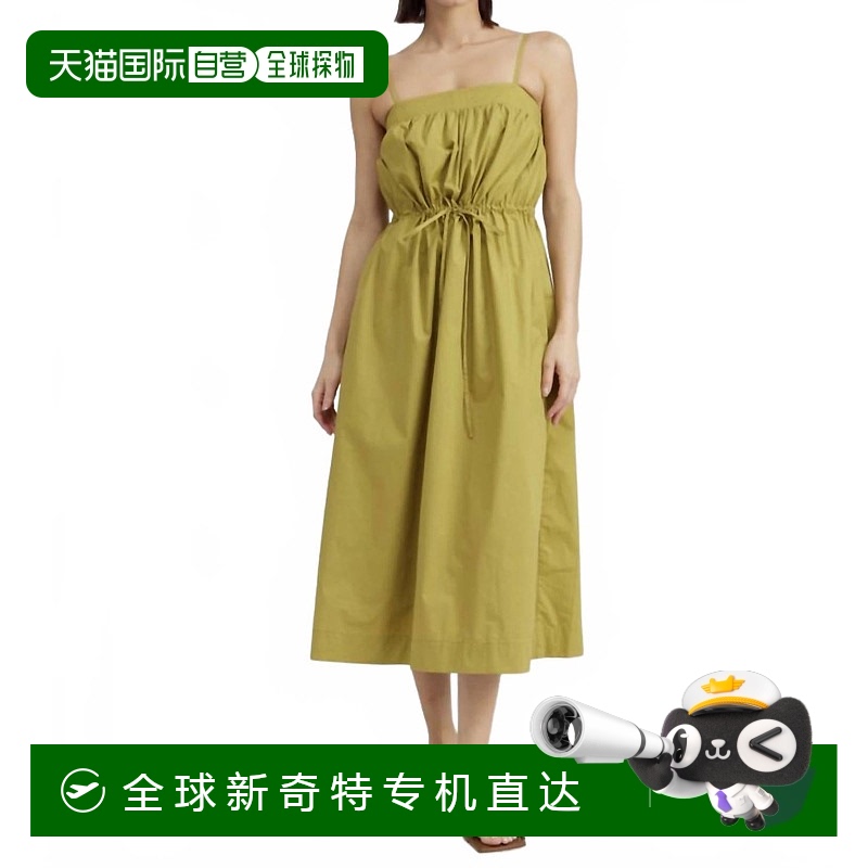 自营 en saison绿色无袖束腰迷笛裙 【美国奥莱】直发