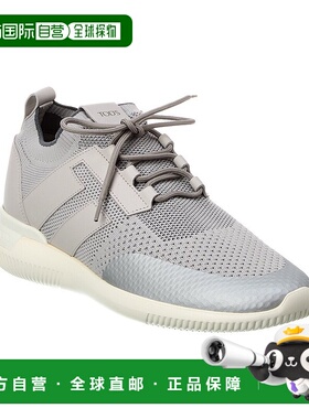 自营 tod'sTOD’s Sportivo 轻质针织皮革运动鞋 - 灰色 美国奥莱