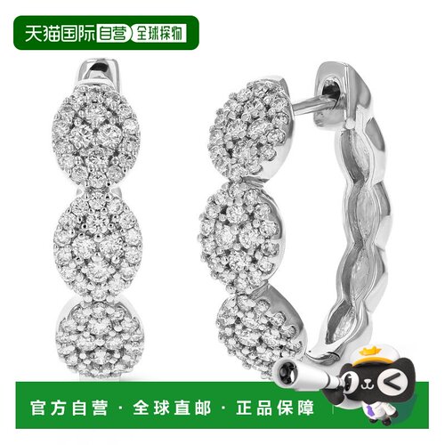 自营vir jewels1/2 cttw Lab Grown Diamond Hoops Earrings in S