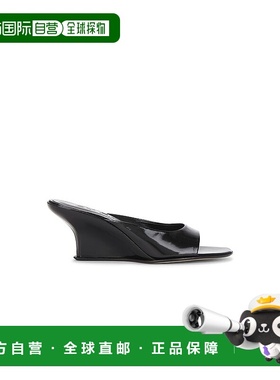 1h可退 香港直邮潮奢 BY FAR 女士 黑色 Caroo 穆勒鞋 MWFHO130LL