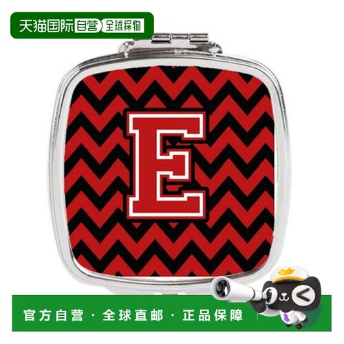 自营 Carolines Treasures CJ1047-ESCM 字母 E 雪佛龙黑色正品