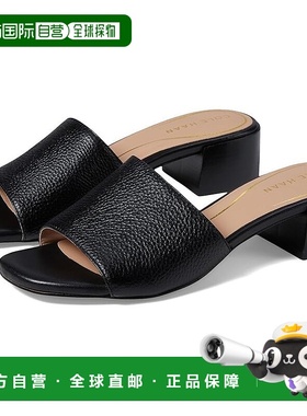 自营 Cole Haan Calli W31483女式凉鞋黑色皮革块跟VER231-黑色