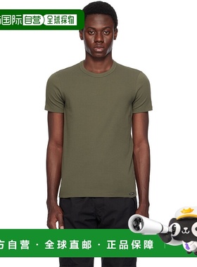 1h可退 香港直邮潮奢 Tom Ford 汤姆 福特 男士 绿色 T 恤 T4M081