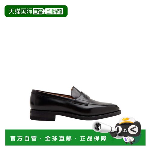 自营 Bally Score 6231393 Men's Black Calf Leather Loafers -