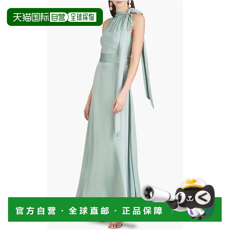 自营sachin & babiKayla Halter Prom Evening Gown In Jade - ja