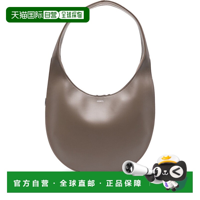 自营coperniCrescent-Shaped Brown Calfskin Shoulder Bag - gre