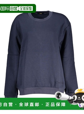 自营 Cavalli Class别致刺绣羊毛女式运动衫-蓝色 美国奥莱直发