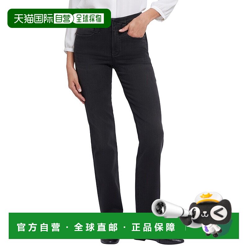 自营NYDJ Marilyn Cordoba Cliff Straight Leg Jean - black 美