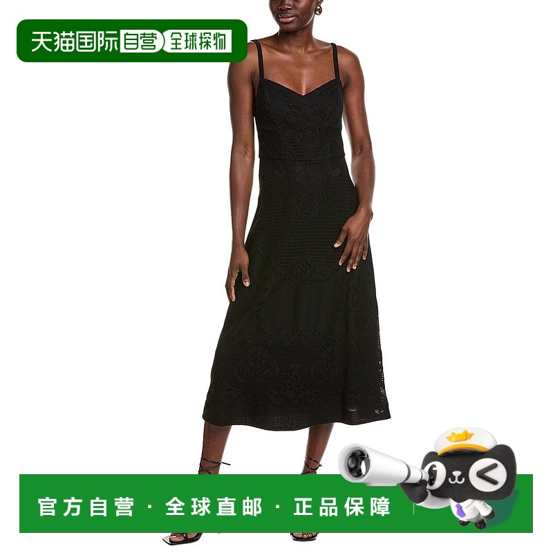 自营 Kobi Halperin Willow Midi连衣裙-黑色 美国奥莱直发