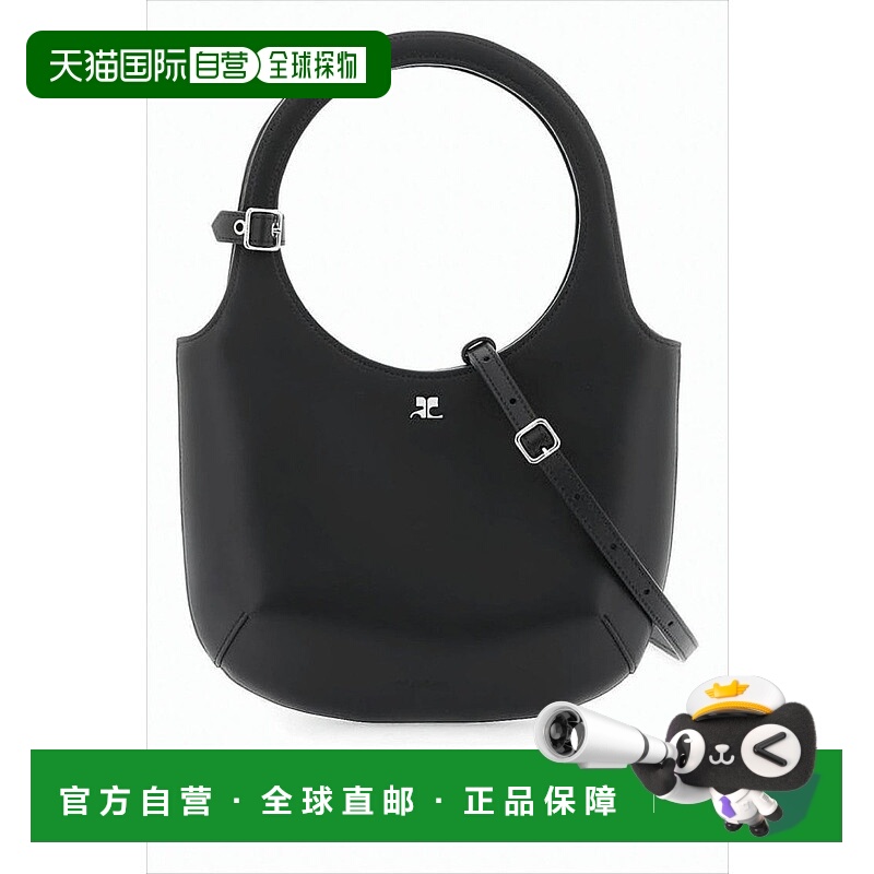 自营courregesCalf Leather Tote Bag With Adjustable Strap - w