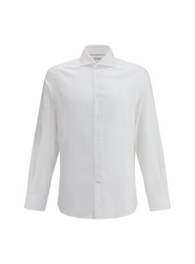 自营Brunello Cucinelli Cotton Men's Shirt - white 美国奥莱直