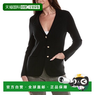 自营Bruno Magli Merino Wool-Blend Sweater Blazer - black 美