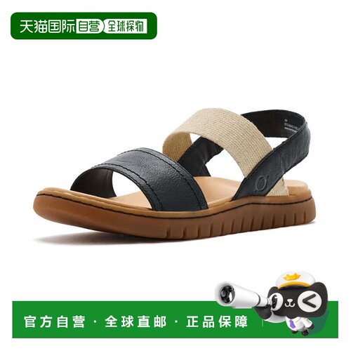 自营Born Amabel凉鞋女士黑色Nero皮革露趾露趾ZOGG3752-黑色 美