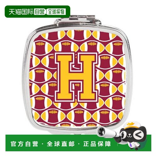 自营Carolines Treasures CJ1081-HSCM 字母 H 足球栗色和金正品