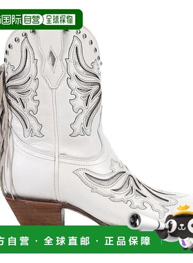 1h可退 【美国直邮】corral女士短筒时装靴尖头中跟拉链真皮潮流