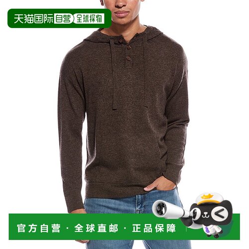 自营Brodie Cashmere Button Up Wool & Cashmere-Blend Hoodie -