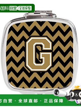 自营 Carolines Treasures CJ1050-GSCM 字母 G 雪佛龙黑色正品