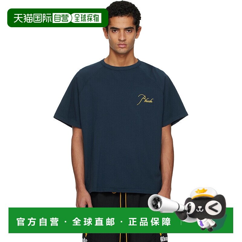 1h可退 香港直邮潮奢 Rhude 男士 海军蓝 Classique Raglan Logo