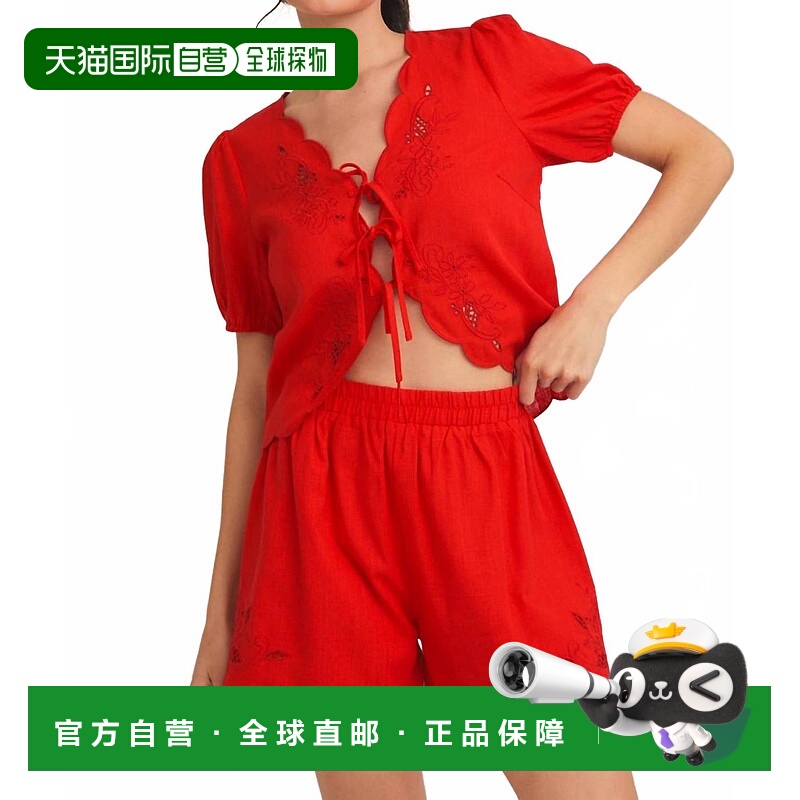 自营gilliSummer Sunsets Top And Short Set In Red - red 美国