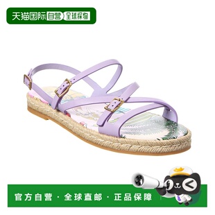 美国奥莱直发新款 自营 紫色 sTOD皮革凉鞋 tod