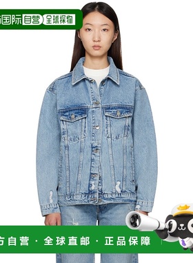 1h可退 香港直邮潮奢 ANINE BING 女士 蓝色 Rory 牛仔夹克 A0170